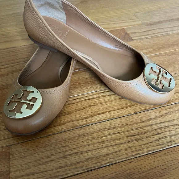 Tory Burch Tan Leather Ballet Flats - Picture 2 of 8
